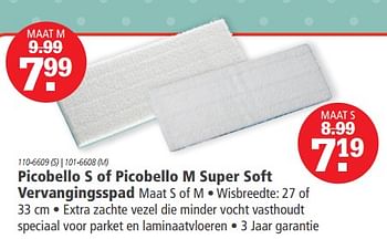 Aanbiedingen Picobello s of picobello m super soft vervangingsspad - Leifheit - Geldig van 04/09/2023 tot 18/09/2023 bij Marskramer