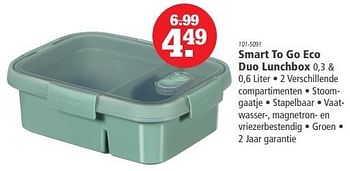 Aanbiedingen Smart to go eco duo lunchbox - Curver - Geldig van 04/09/2023 tot 18/09/2023 bij Marskramer