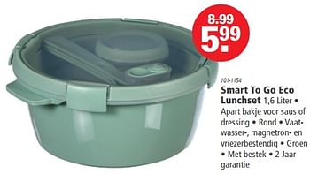 Aanbiedingen Smart to go eco lunchset - Curver - Geldig van 04/09/2023 tot 18/09/2023 bij Marskramer