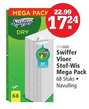 Aanbiedingen Swiffer vloer stof-wis mega pack - Swiffer - Geldig van 04/09/2023 tot 18/09/2023 bij Marskramer