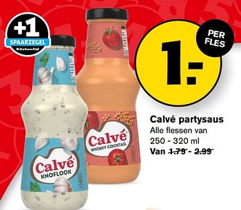 Aanbiedingen Calvé partysaus - Calve - Geldig van 13/09/2023 tot 19/09/2023 bij Hoogvliet