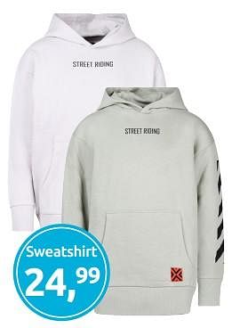 Aanbiedingen Sweatshirt - Huismerk - Jola Mode - Geldig van 11/09/2023 tot 18/09/2023 bij Jola Mode