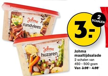 Aanbiedingen Johma maaltijdsalade - Johma - Geldig van 13/09/2023 tot 19/09/2023 bij Hoogvliet
