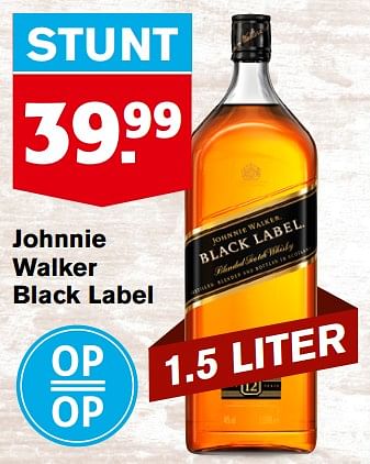Aanbiedingen Johnnie walker black label - Johnnie Walker - Geldig van 13/09/2023 tot 19/09/2023 bij Hoogvliet