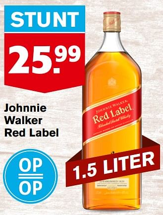 Aanbiedingen Johnnie walker red label - Johnnie Walker - Geldig van 13/09/2023 tot 19/09/2023 bij Hoogvliet