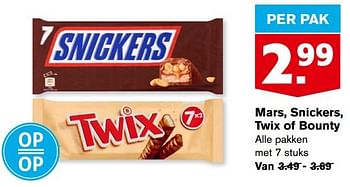 Aanbiedingen Mars, snickers, twix of bounty - Huismerk - Hoogvliet - Geldig van 13/09/2023 tot 19/09/2023 bij Hoogvliet