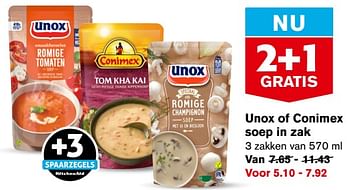Aanbiedingen Unox of conimex soep in zak - Huismerk - Hoogvliet - Geldig van 13/09/2023 tot 19/09/2023 bij Hoogvliet