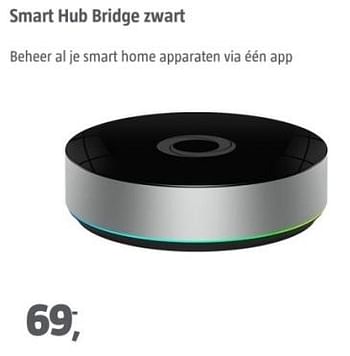 Aanbiedingen Smart hub bridge zwart - Huismerk - Bauhaus - Geldig van 04/09/2023 tot 17/09/2023 bij Bauhaus