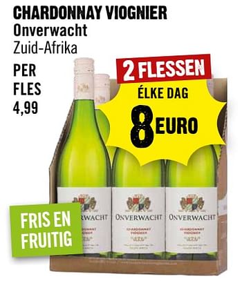 Aanbiedingen Chardonnay viognier onverwacht zuid-afrika - Witte wijnen - Geldig van 13/09/2023 tot 19/09/2023 bij Dirk III