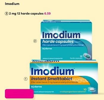 Aanbiedingen Imodium 2 mg 12 harde capsules - Imodium - Geldig van 11/09/2023 tot 24/09/2023 bij da