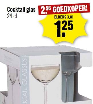 Aanbiedingen Cocktail glas - Huismerk - Dirk III - Geldig van 13/09/2023 tot 19/09/2023 bij Dirk III