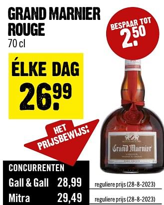 Aanbiedingen Grand marnier rouge - Grand Marnier - Geldig van 13/09/2023 tot 19/09/2023 bij Dirk III