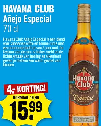 Aanbiedingen Havana club añejo especial - Havana club - Geldig van 13/09/2023 tot 19/09/2023 bij Dirk III