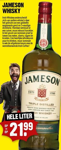 Aanbiedingen Jameson whisky - Jameson - Geldig van 13/09/2023 tot 19/09/2023 bij Dirk III