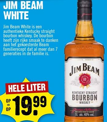 Aanbiedingen Jim beam white - Jim Beam - Geldig van 13/09/2023 tot 19/09/2023 bij Dirk III