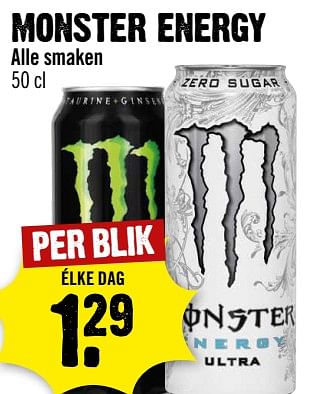 Aanbiedingen Monster energy - Monster - Geldig van 13/09/2023 tot 19/09/2023 bij Dirk III