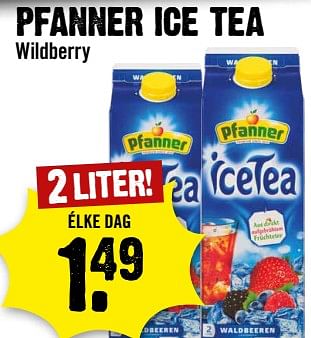 Aanbiedingen Pfanner ice tea wildberry - Pfanner - Geldig van 13/09/2023 tot 19/09/2023 bij Dirk III