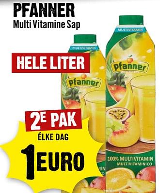 Aanbiedingen Pfanner multi vitamine sap - Pfanner - Geldig van 13/09/2023 tot 19/09/2023 bij Dirk III