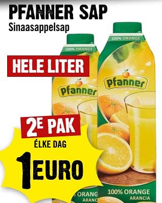 Aanbiedingen Pfanner sap sinaasappelsap - Pfanner - Geldig van 13/09/2023 tot 19/09/2023 bij Dirk III