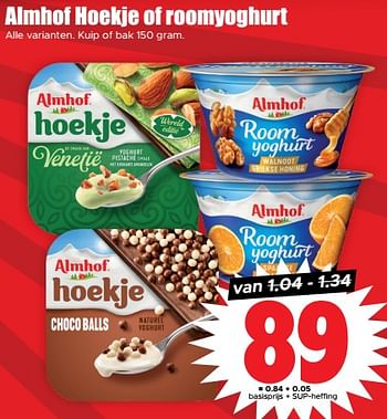 Aanbiedingen Almhof hoekje of roomyoghurt - Almhof - Geldig van 13/09/2023 tot 20/09/2023 bij Lekker Doen
