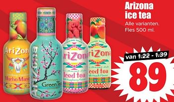 Aanbiedingen Arizona ice tea - Arizona - Geldig van 13/09/2023 tot 20/09/2023 bij Lekker Doen
