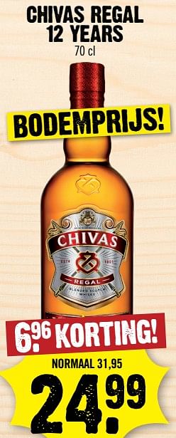 Aanbiedingen Chivas regal 12 years - Chivas Regal - Geldig van 13/09/2023 tot 20/09/2023 bij Lekker Doen