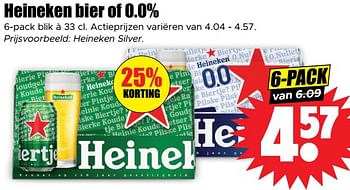 Aanbiedingen Heineken bier of 0.0% - Heineken - Geldig van 13/09/2023 tot 20/09/2023 bij Lekker Doen