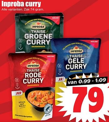 Aanbiedingen Inproba curry - Inproba - Geldig van 13/09/2023 tot 20/09/2023 bij Lekker Doen