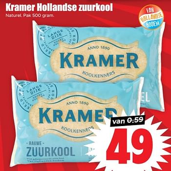 Aanbiedingen Kramer hollandse zuurkool - Kramer - Geldig van 13/09/2023 tot 20/09/2023 bij Lekker Doen