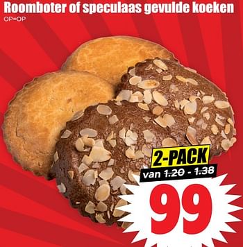 Aanbiedingen Roomboter of speculaas gevulde koeken - Huismerk - Dirk - Geldig van 13/09/2023 tot 20/09/2023 bij Lekker Doen