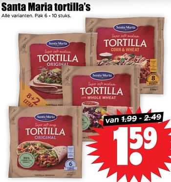 Aanbiedingen Santa maria tortilla’s - Santa Maria - Geldig van 13/09/2023 tot 20/09/2023 bij Lekker Doen