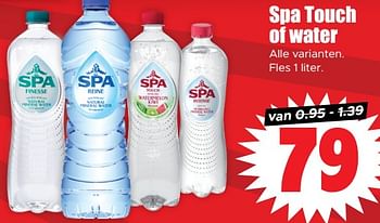 Aanbiedingen Spa touch of water - Spa - Geldig van 13/09/2023 tot 20/09/2023 bij Lekker Doen
