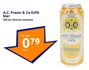 Aanbiedingen A.c. fraser + co 0.0% bier - A.C. Fraser &amp; Co - Geldig van 13/09/2023 tot 19/09/2023 bij Action