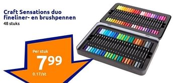 Aanbiedingen Craft sensations duo fineliner-en brushpennen - Craft Sensations - Geldig van 13/09/2023 tot 19/09/2023 bij Action