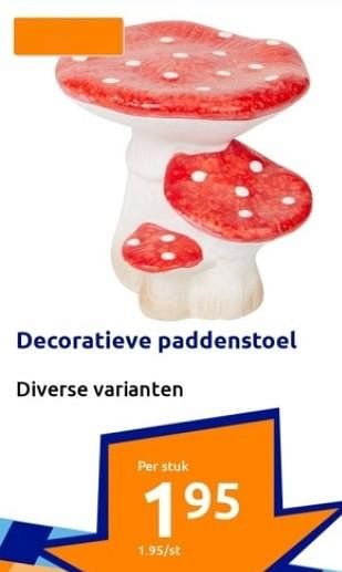 Aanbiedingen Decoratieve paddenstoel - Huismerk - Action - Geldig van 13/09/2023 tot 19/09/2023 bij Action
