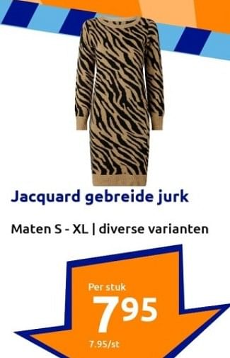 Aanbiedingen Jacquard gebreide jurk - Jacquard - Geldig van 13/09/2023 tot 19/09/2023 bij Action