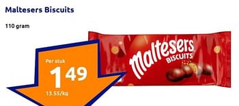Aanbiedingen Maltesers biscuits - Maltesers - Geldig van 13/09/2023 tot 19/09/2023 bij Action