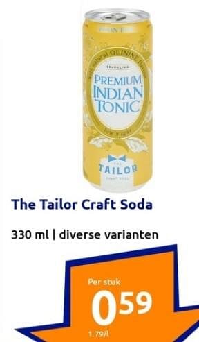 Aanbiedingen The tailor craft soda - The Tailor - Geldig van 13/09/2023 tot 19/09/2023 bij Action