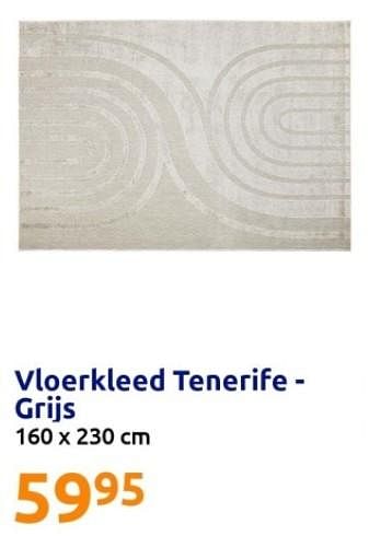 Aanbiedingen Vloerkleed tenerife - grijs - Huismerk - Action - Geldig van 13/09/2023 tot 19/09/2023 bij Action