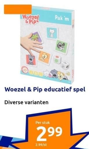 Aanbiedingen Woezel + pip educatief spel - Woezel en Pip - Geldig van 13/09/2023 tot 19/09/2023 bij Action