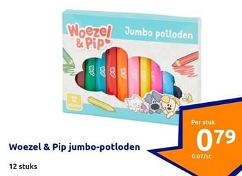 Aanbiedingen Woezel + pip jumbo-potloden - Woezel en Pip - Geldig van 13/09/2023 tot 19/09/2023 bij Action