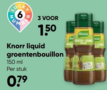 Aanbiedingen Knorr liquid groentenbouillon - Knorr - Geldig van 11/09/2023 tot 24/09/2023 bij Big Bazar