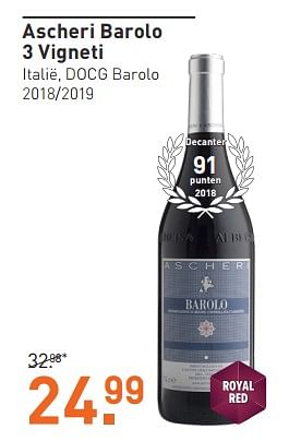Aanbiedingen Ascheri barolo 3 vigneti - Rode wijnen - Geldig van 11/09/2023 tot 24/09/2023 bij Gall & Gall