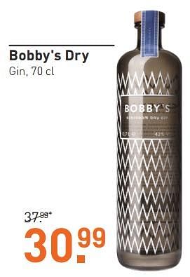 Aanbiedingen Bobby`s dry gin - Bobby's - Geldig van 11/09/2023 tot 24/09/2023 bij Gall & Gall