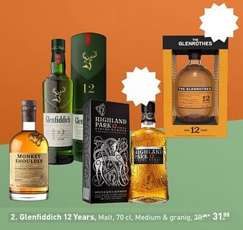 Aanbiedingen Glenfiddich 12 years - Glenfiddich - Geldig van 11/09/2023 tot 24/09/2023 bij Gall & Gall