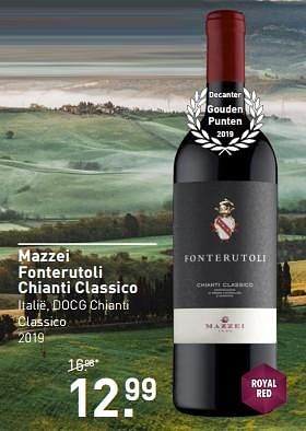 Aanbiedingen Mazzei fonterutoli chianti classico - Rode wijnen - Geldig van 11/09/2023 tot 24/09/2023 bij Gall & Gall