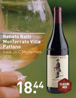 Aanbiedingen Renato ratti monferrato villa pattono - Rode wijnen - Geldig van 11/09/2023 tot 24/09/2023 bij Gall & Gall
