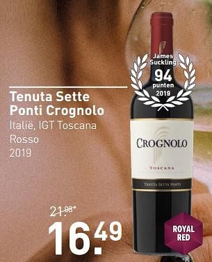 Aanbiedingen Tenuta sette ponti crognolo - Rode wijnen - Geldig van 11/09/2023 tot 24/09/2023 bij Gall & Gall