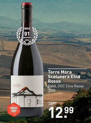 Aanbiedingen Torre mora scalunera etna rosso - Rode wijnen - Geldig van 11/09/2023 tot 24/09/2023 bij Gall & Gall