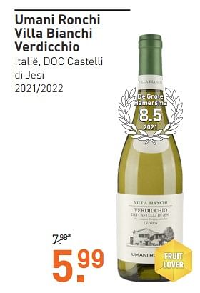 Aanbiedingen Umani ronchi villa bianchi verdicchio - Witte wijnen - Geldig van 11/09/2023 tot 24/09/2023 bij Gall & Gall